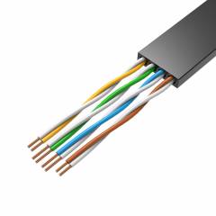 Plokščias Patch Kabelis UTP Cat6 1.5m juodas