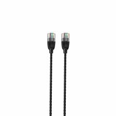 Plonas Patch kabelis UTP Cat6A 1m juodas