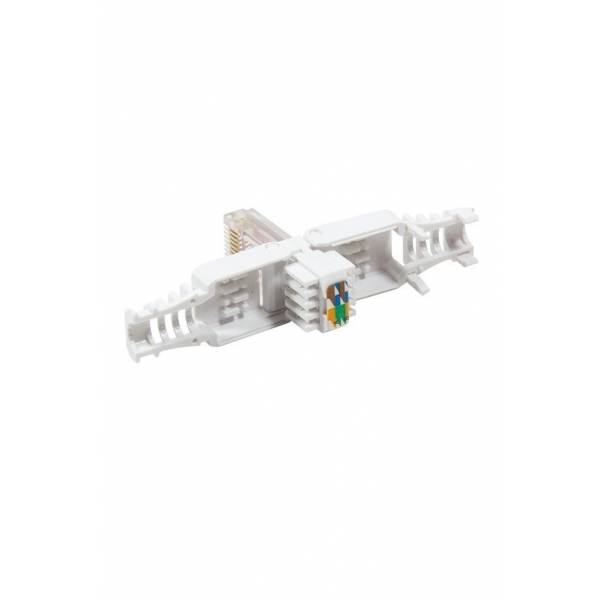 RJ45 jungtis be įrankių Cat6 baltas