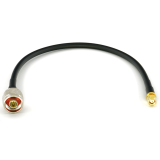 SMA Male iki N Male 30cm koaksialinis kabelis — HF240 (atitinka LMR240)