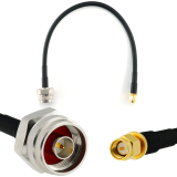 SMA Male iki N Male Hex 30cm koaksialinis kabelis — HF240 (atitinka LMR240)