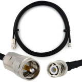 BNC Male iki PL259 1m UHF koaksialinis kabelis — HF240 (atitinka LMR240)