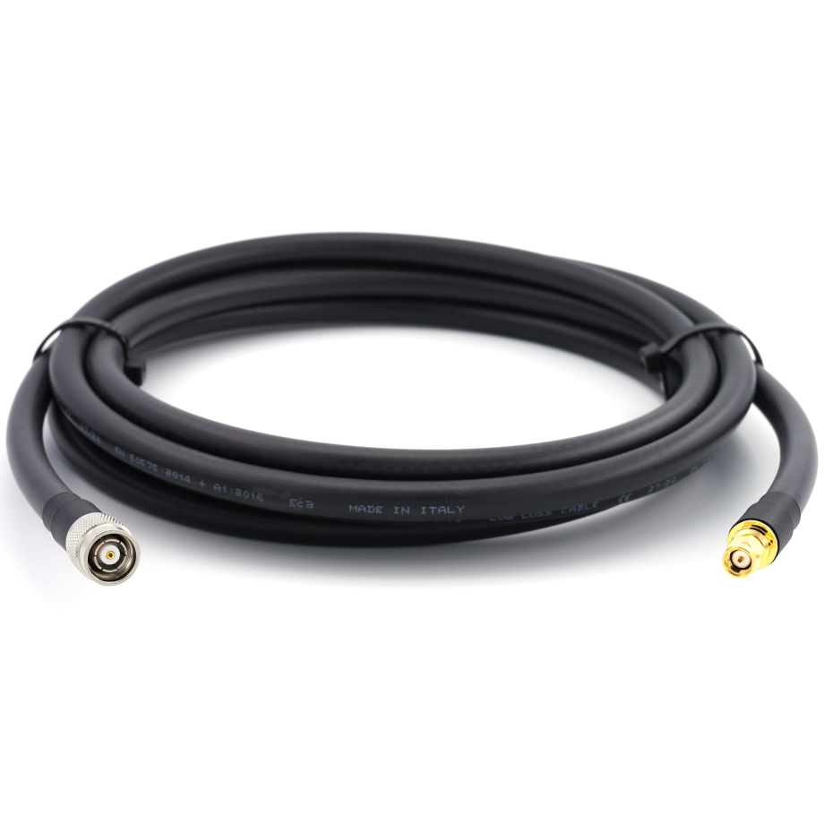 SMA Male iki RP-TNC Male 20m koaksialinis kabelis — elastinis HF-400-UF (atitinka LMR400 UF UltraFlex)