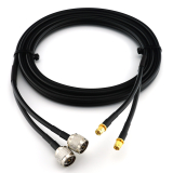 SMA Male iki N Male 15m dvivietis koaksialinis kabelis — HF240 (atitinka LMR240)