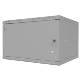 Stovo Spintelė 19" 6U, 450mm, Stiklinės Durys, Pilka