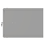 Stovo Spintelė 19" 6U, 450mm, Stiklinės Durys, Pilka