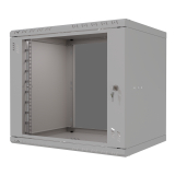 Stovo Spintelė 19" 9U, 450mm, Stiklinės Durys, Pilka