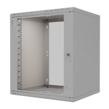 Stovo Spintelė 19" 12U, 600mm, Stiklinės Durys, Pilka