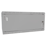 Stovo Spintelė 19" 4U, 350mm, Metalinės durys, Pilka