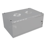 Stovo Spintelė 19" 4U, 350mm, Metalinės durys, Pilka