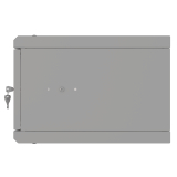 Stovo Spintelė 19" 4U, 350mm, Metalinės durys, Pilka