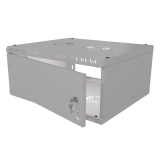 Stovo Spintelė 19" 4U, 450mm, Metalinės durys, Pilka
