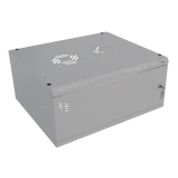 Stovo Spintelė 19" 4U, 450mm, Metalinės durys, Pilka