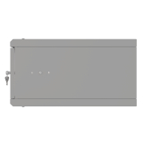 Stovo Spintelė 19" 4U, 450mm, Metalinės durys, Pilka