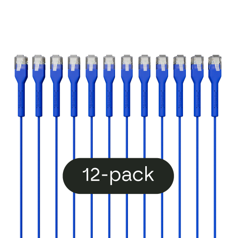 Broadbe plonas Patch kabelis 5G mėlynas 2m 12 vnt.