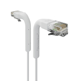 Broadbe plonas Patch kabelis 5G baltas 0.1m 12 vnt.