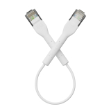Broadbe plonas Patch kabelis 5G baltas 0.1m 12 vnt.