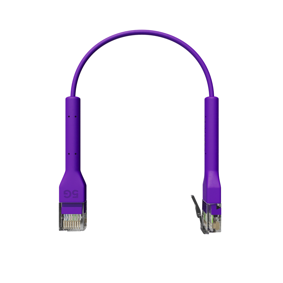 Broadbe plonas Patch kabelis 5G violetinė 0.1m 12 vnt.
