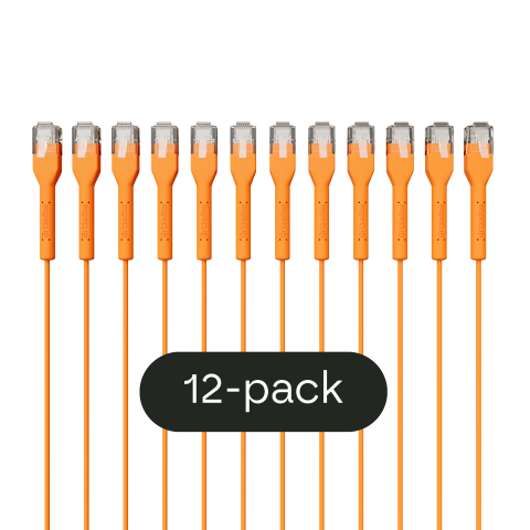 Broadbe plonas Patch kabelis 5G oranžinė 0.1m 12 vnt.