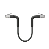 Broadbe plonas Patch kabelis 10G juodas 0.1m