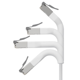 Broadbe plonas Patch kabelis 10G baltas 1m