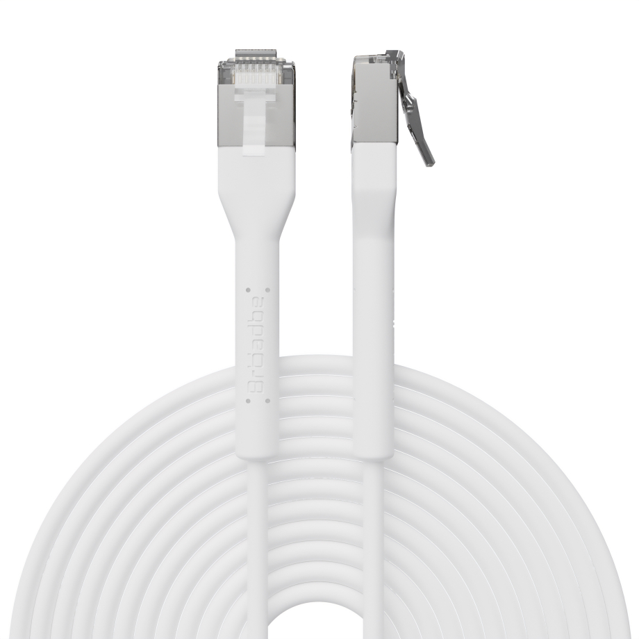 Broadbe plonas Patch kabelis 10G baltas 5m