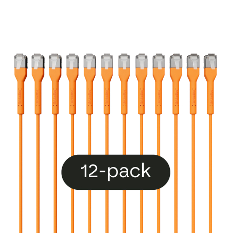 Broadbe plonas Patch kabelis 10G oranžinė 2m 12 vnt.