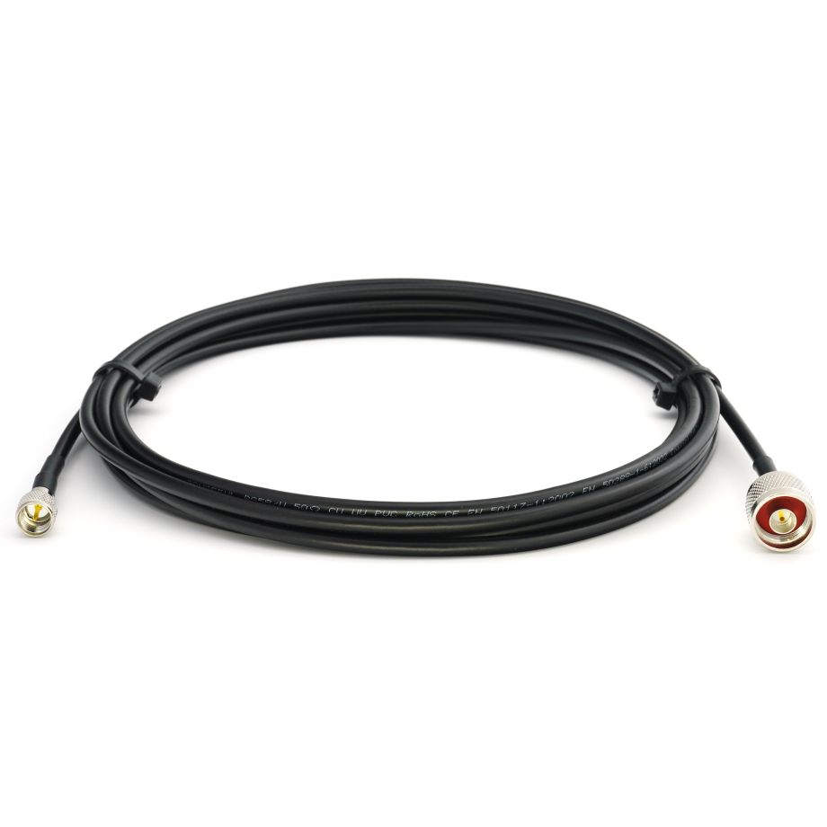 Mini UHF Male iki N Male 1m RG58/U koaksialinis kabelis