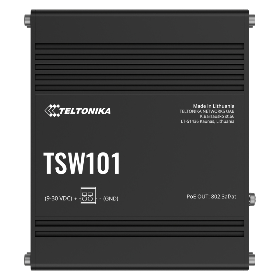 Teltonika TSW101 Automobilinis PoE+ komutatorius