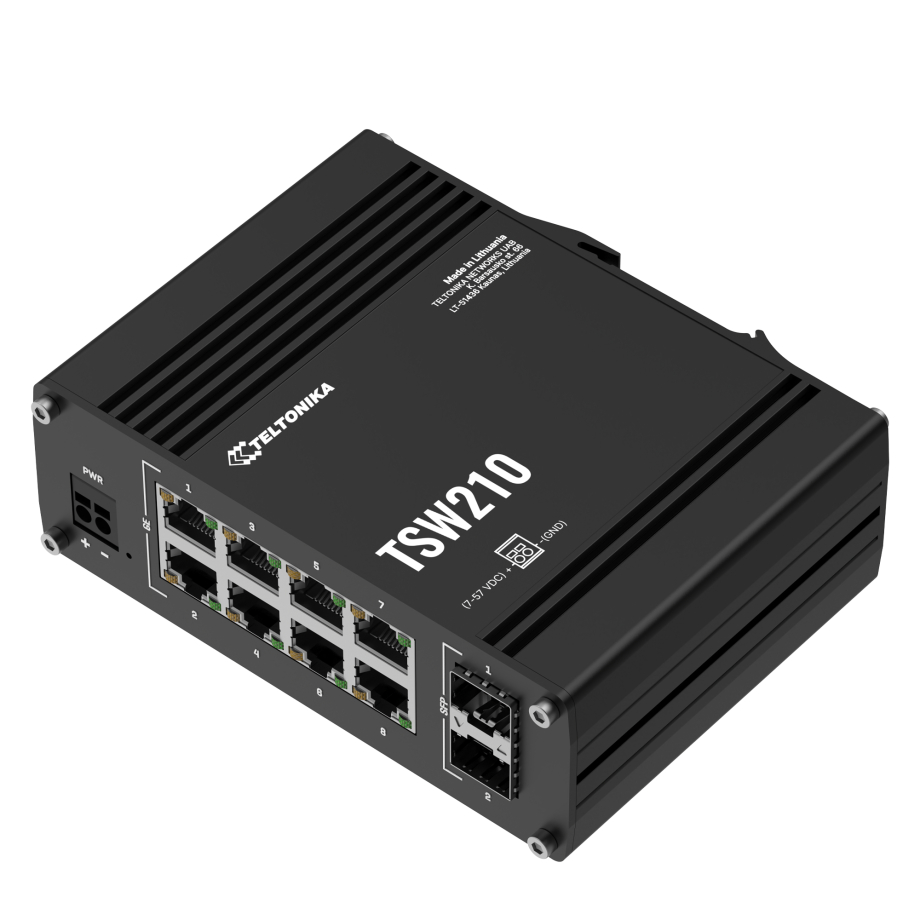 Teltonika TSW210 pramoninis Ethernet komutatorius