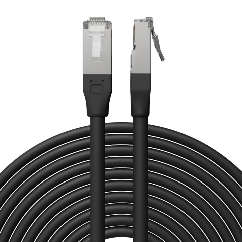 Broadbe lauko Ethernet 10G komutacinis kabelis, juodas, 5m