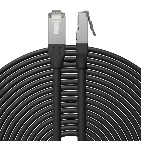 Broadbe lauko Ethernet 10G komutacinis kabelis, juodas, 8m