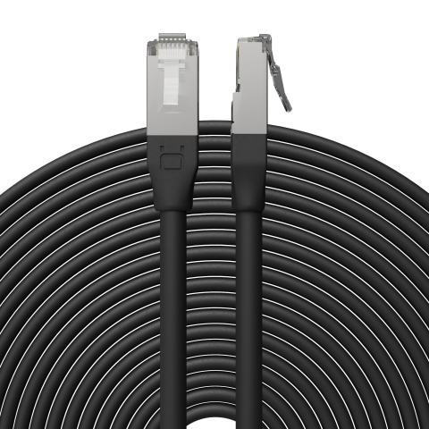Broadbe lauko Ethernet 10G komutacinis kabelis, juodas, 12m