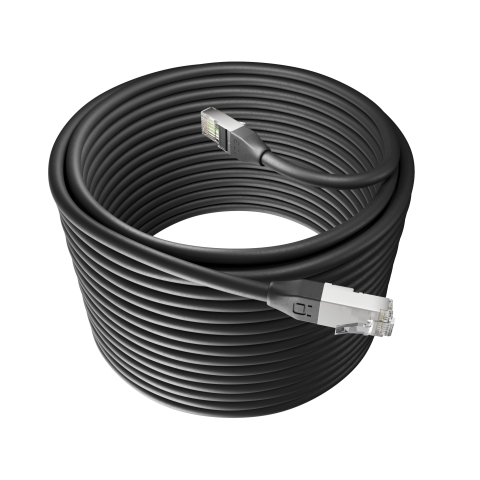 Broadbe lauko Ethernet 10G komutacinis kabelis, juodas, 20m