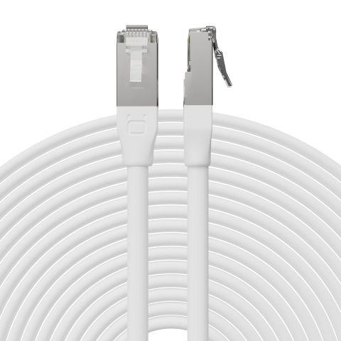 Broadbe lauko Ethernet 10G komutacinis kabelis, baltas, 8m