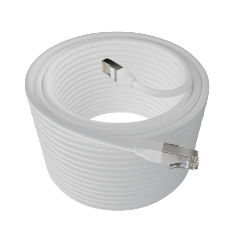 Broadbe lauko Ethernet 10G komutacinis kabelis, baltas, 30m